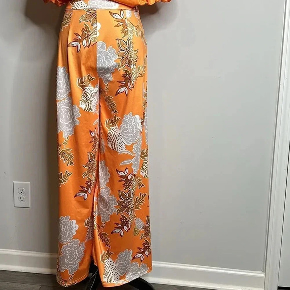 Floral Print Wide Leg Pants - Picture 5 of 12